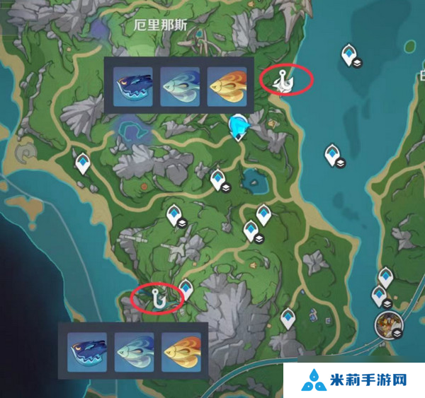原神灰河渡手钓鱼地点分布图 灰河渡手精炼材料钓鱼点位攻略[多图]